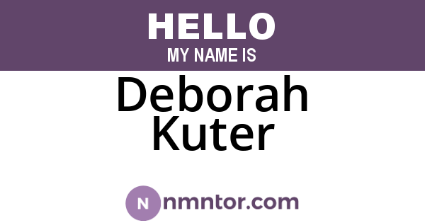 Deborah Kuter
