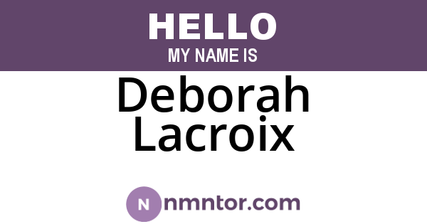 Deborah Lacroix