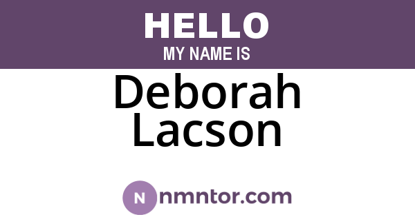 Deborah Lacson