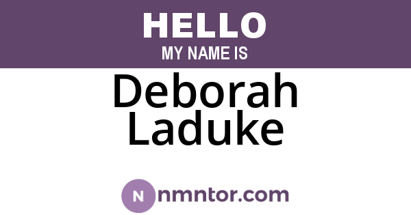 Deborah Laduke