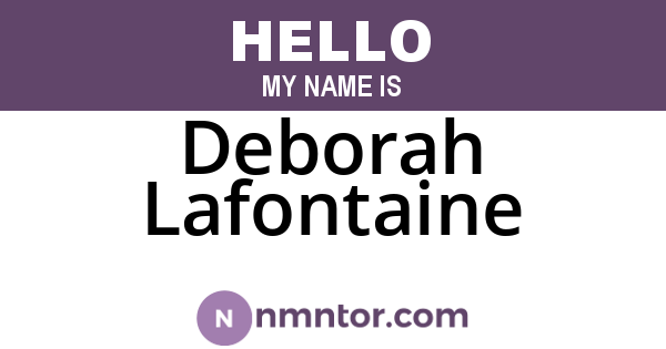 Deborah Lafontaine