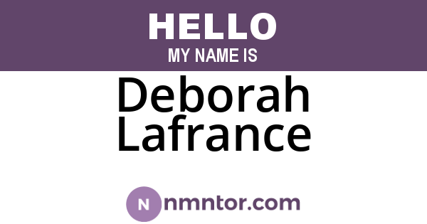 Deborah Lafrance