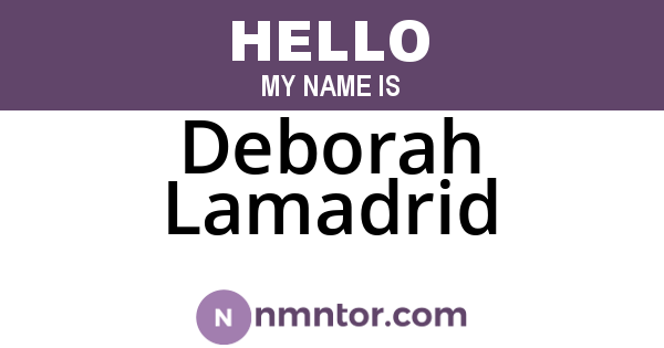 Deborah Lamadrid