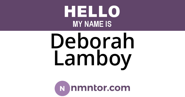 Deborah Lamboy