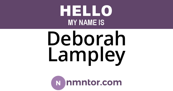 Deborah Lampley