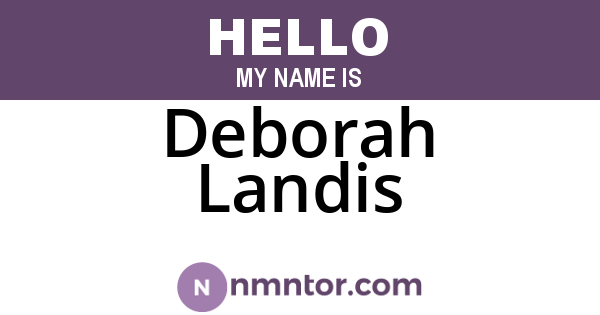 Deborah Landis