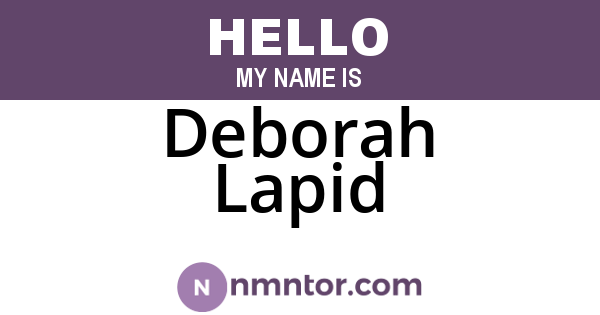 Deborah Lapid