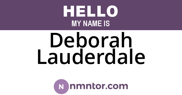 Deborah Lauderdale