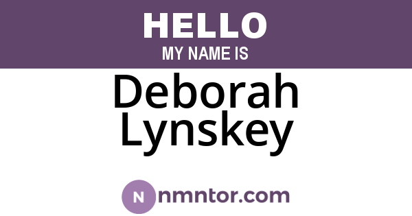Deborah Lynskey