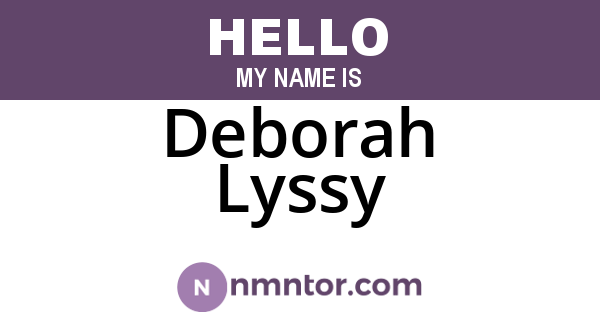 Deborah Lyssy