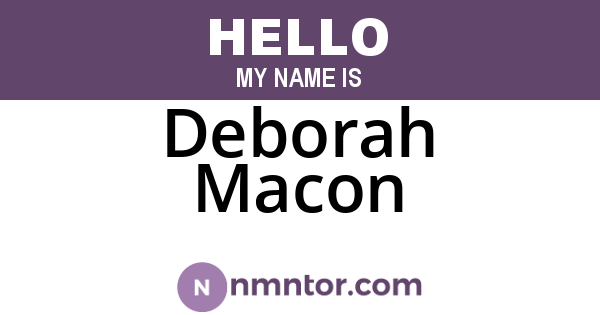Deborah Macon