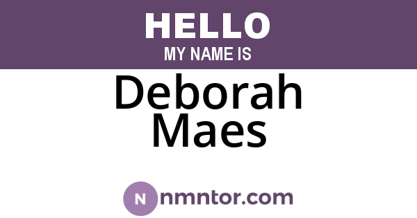 Deborah Maes