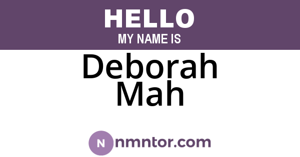 Deborah Mah
