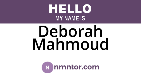 Deborah Mahmoud