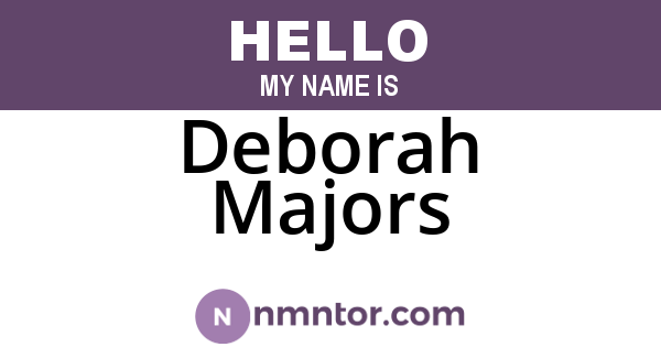 Deborah Majors