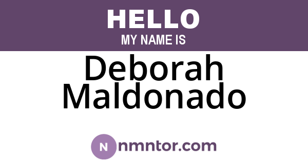 Deborah Maldonado