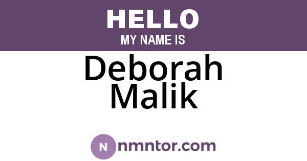 Deborah Malik