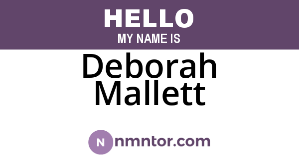 Deborah Mallett