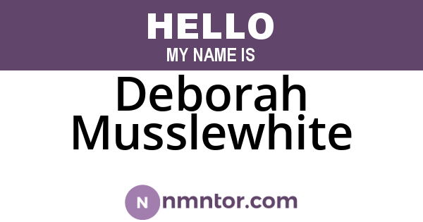 Deborah Musslewhite