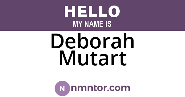 Deborah Mutart