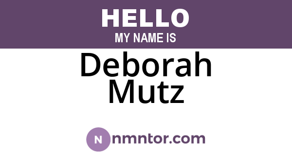 Deborah Mutz