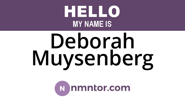 Deborah Muysenberg