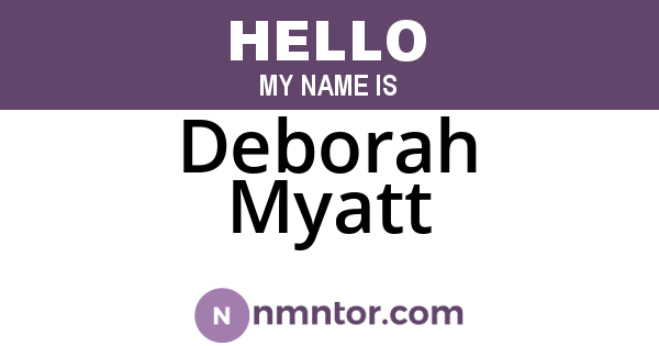 Deborah Myatt