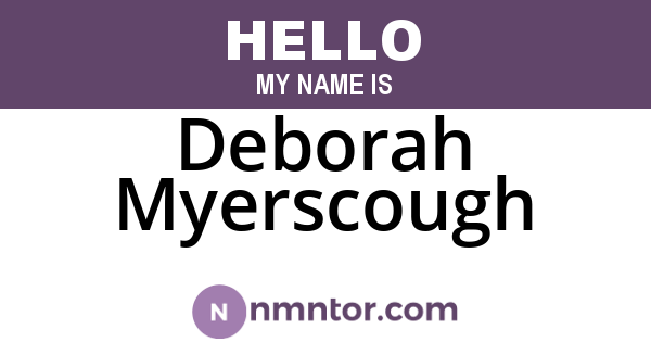 Deborah Myerscough
