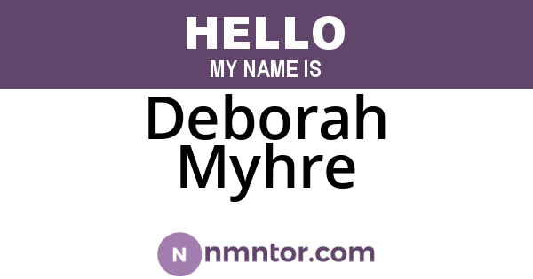 Deborah Myhre
