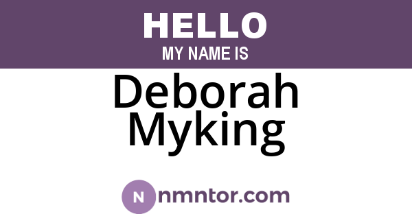 Deborah Myking