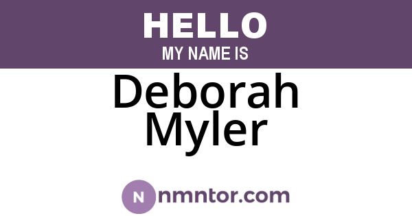 Deborah Myler