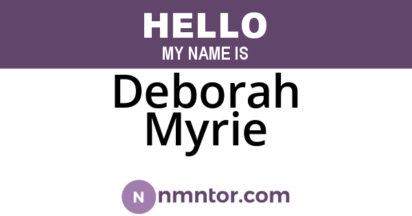 Deborah Myrie