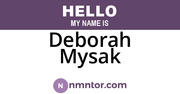 Deborah Mysak