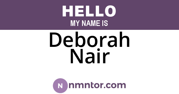 Deborah Nair