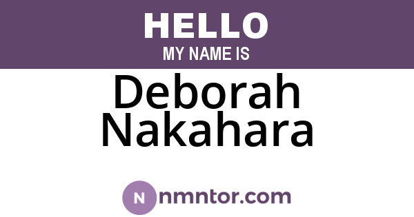 Deborah Nakahara