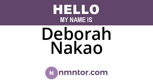 Deborah Nakao