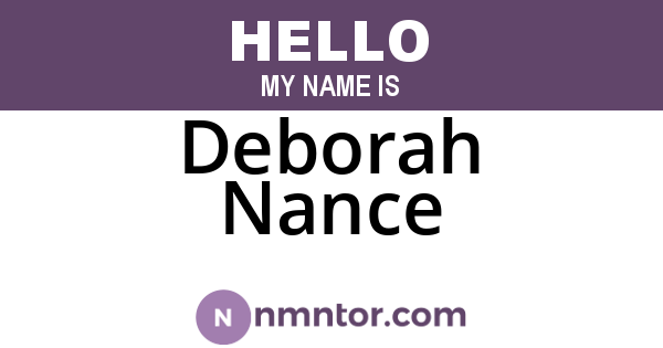 Deborah Nance