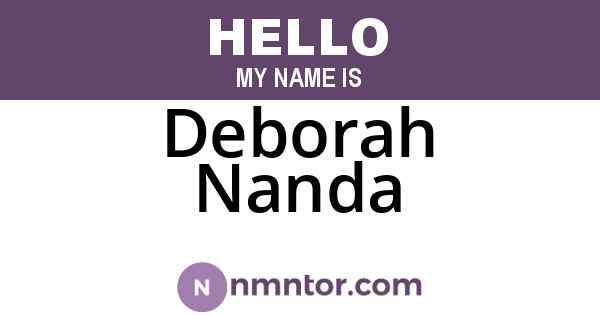 Deborah Nanda