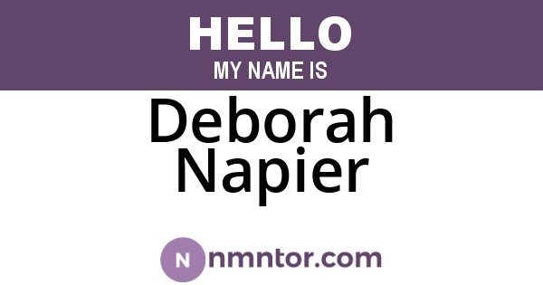 Deborah Napier