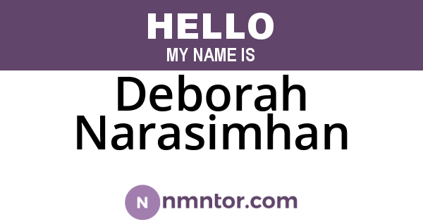 Deborah Narasimhan