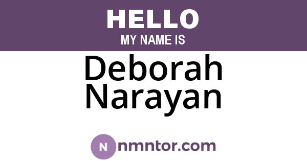 Deborah Narayan