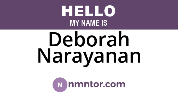 Deborah Narayanan