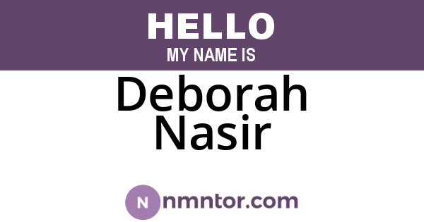 Deborah Nasir
