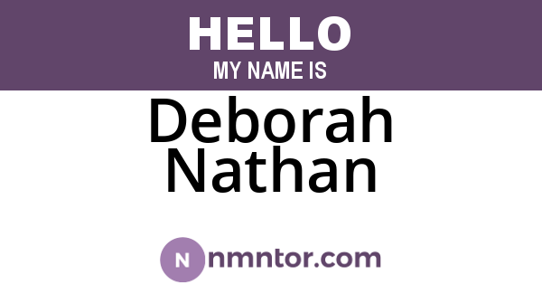 Deborah Nathan