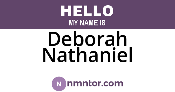 Deborah Nathaniel