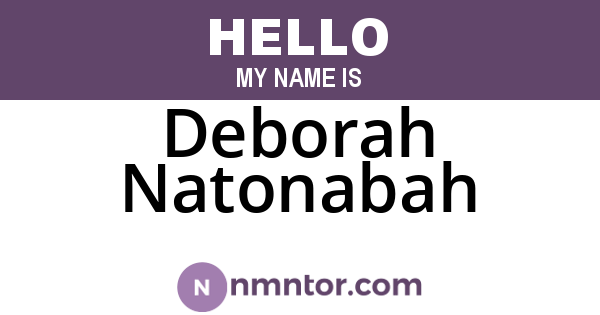 Deborah Natonabah
