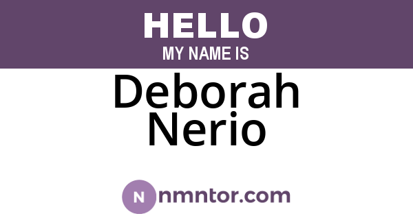 Deborah Nerio