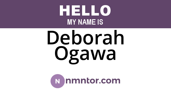 Deborah Ogawa