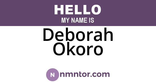 Deborah Okoro