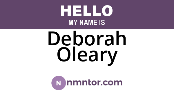 Deborah Oleary